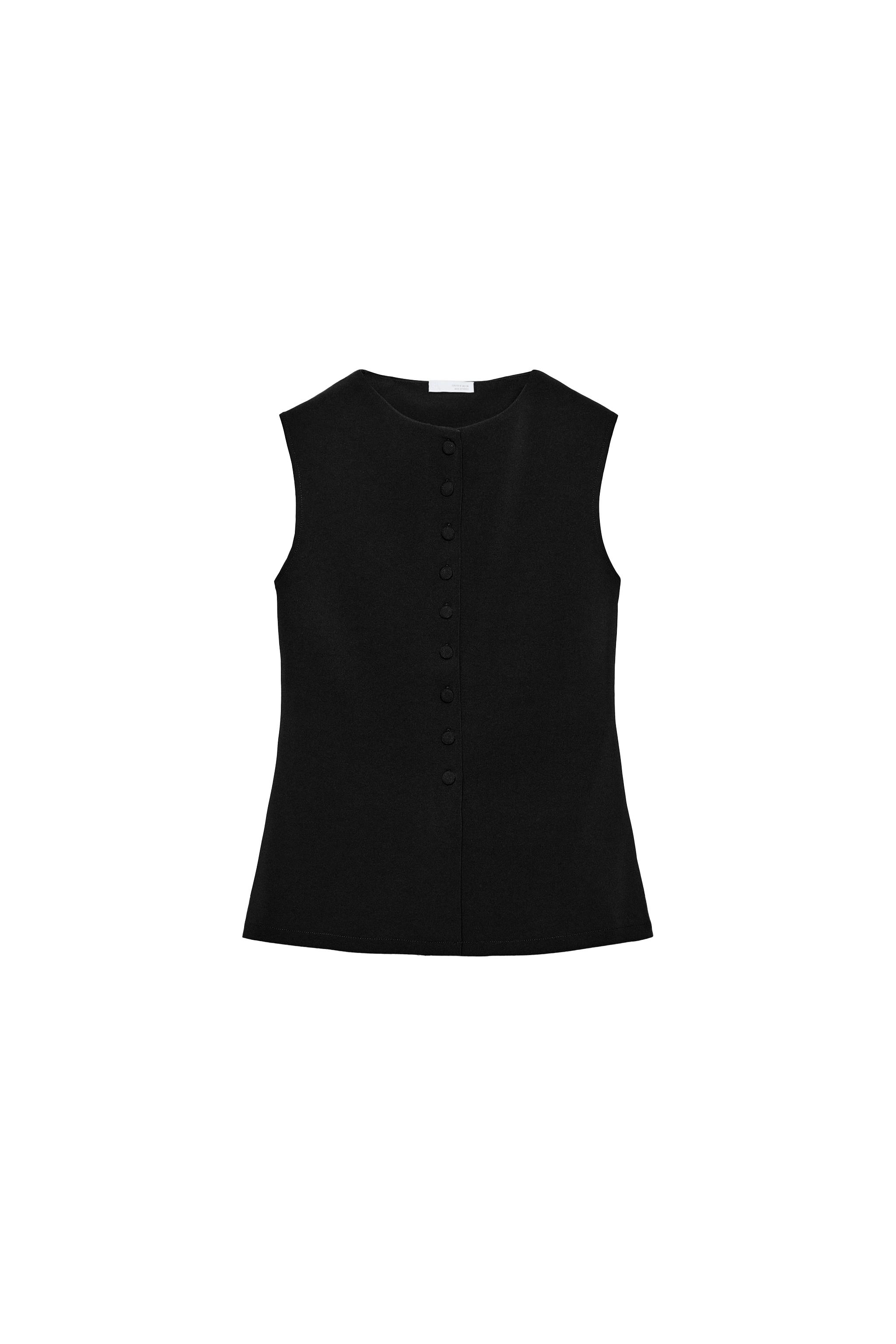 FABRIC-COVERED BUTTON VEST